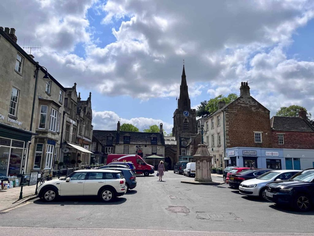 The Market Square and Church in Uppingham