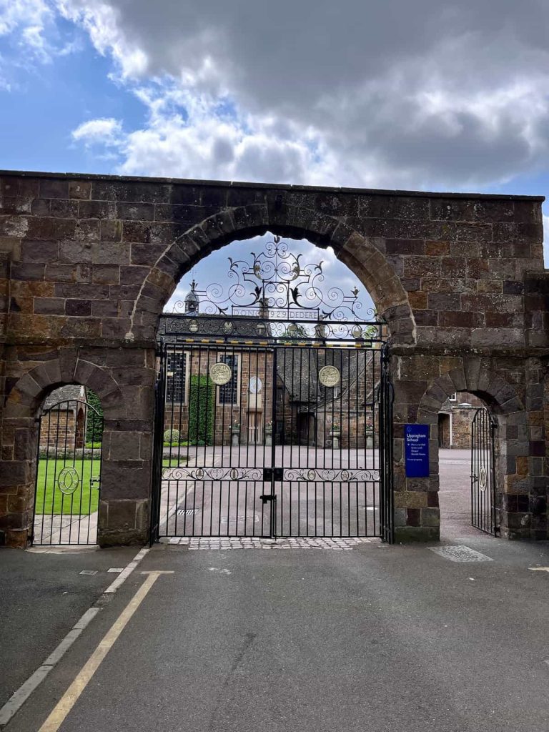 The gates to Uppingham School