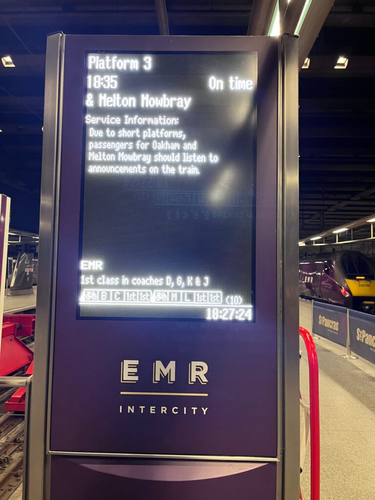 St Pancras Departures Oakham